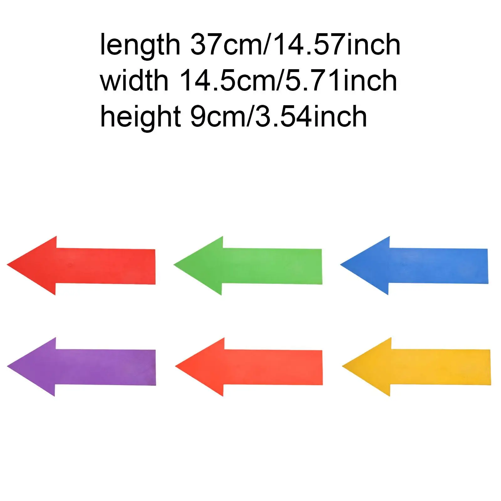 6x Arrow Directional Arrow Stickers Badminton Training Equipment Marking Lines