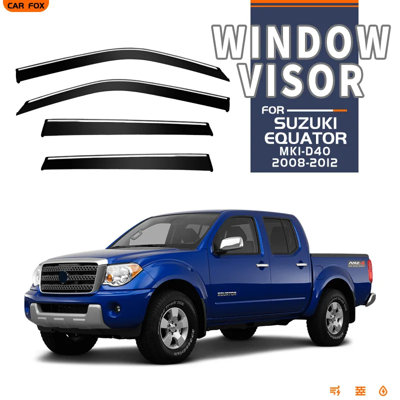 

For SUZUKI Equator D40 2008-2012 Plastic Window Visor Vent Shades Sun Rain Deflector Guard For SUZUKI Equator D40 2008-2012