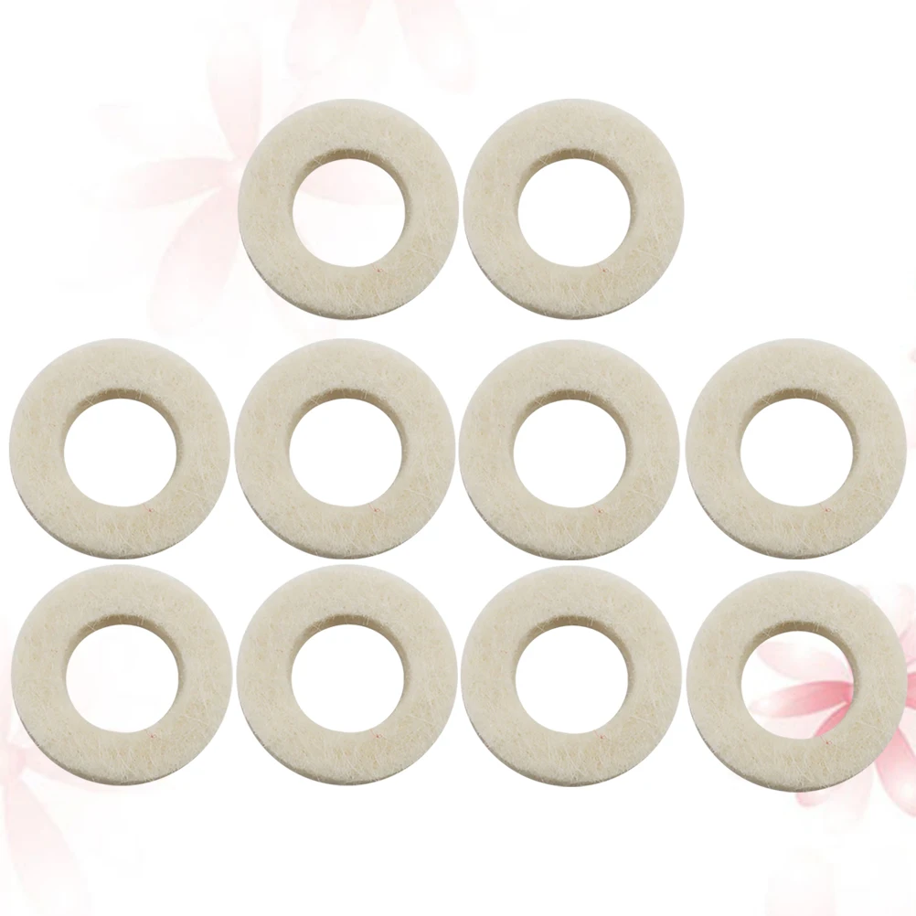 

10 Pcs Wool Pad Trumpet Felt Washer Cushion Mat Musical Instrument Trumpets Accessory