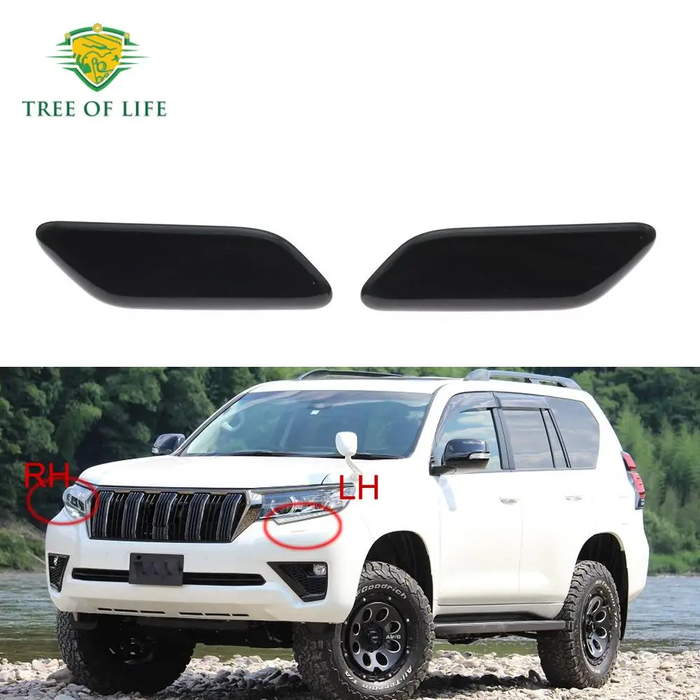 For Toyota Land Cruiser Prado LC150 2010 2011 2012 2013 New Front Headlight Washer Nozzle Cover Headlamp Water Spray Jet Cap