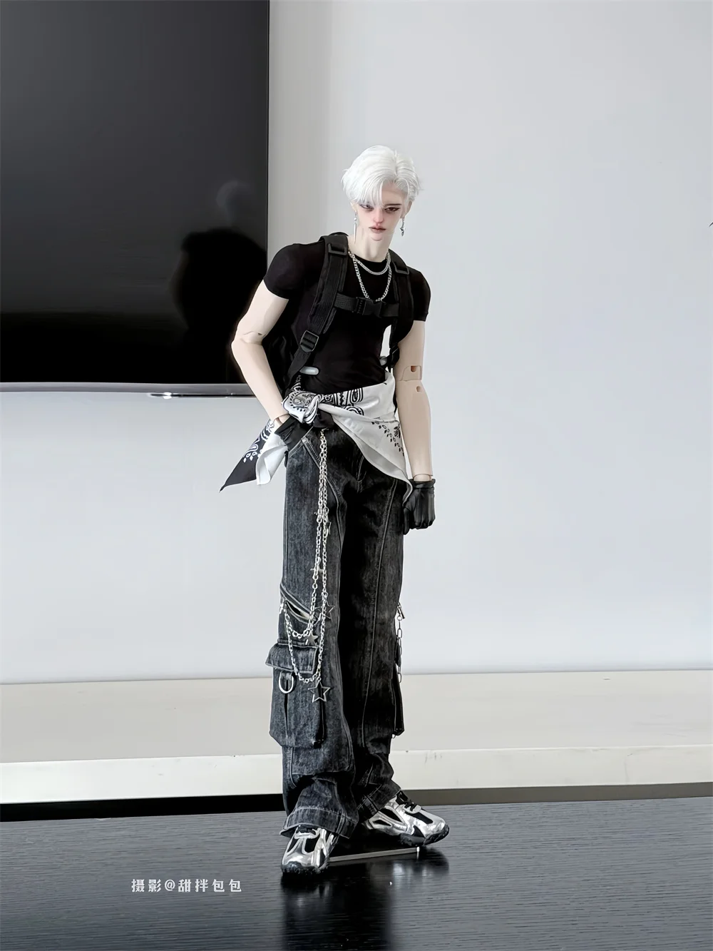 

BJD Doll Boys Sports Shoes ID75 Black Girls White Youth Handsome Casual Network-surface Sneakers Toy Shoes Gift Doll Accessories