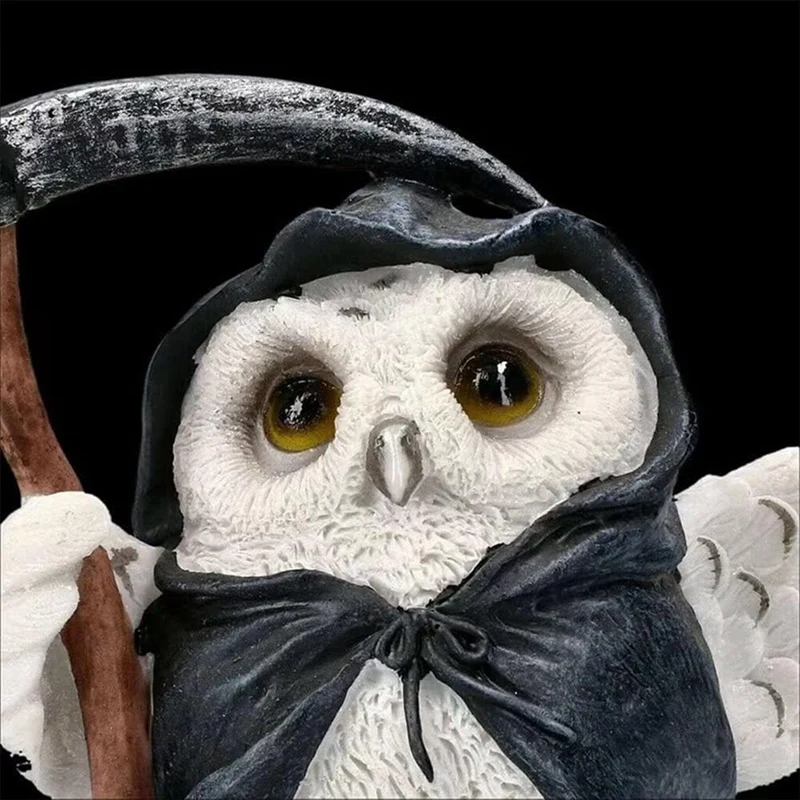 Reaper-Owl Resin Decoration Ornament Garden Patio Crafts Cute Ornament