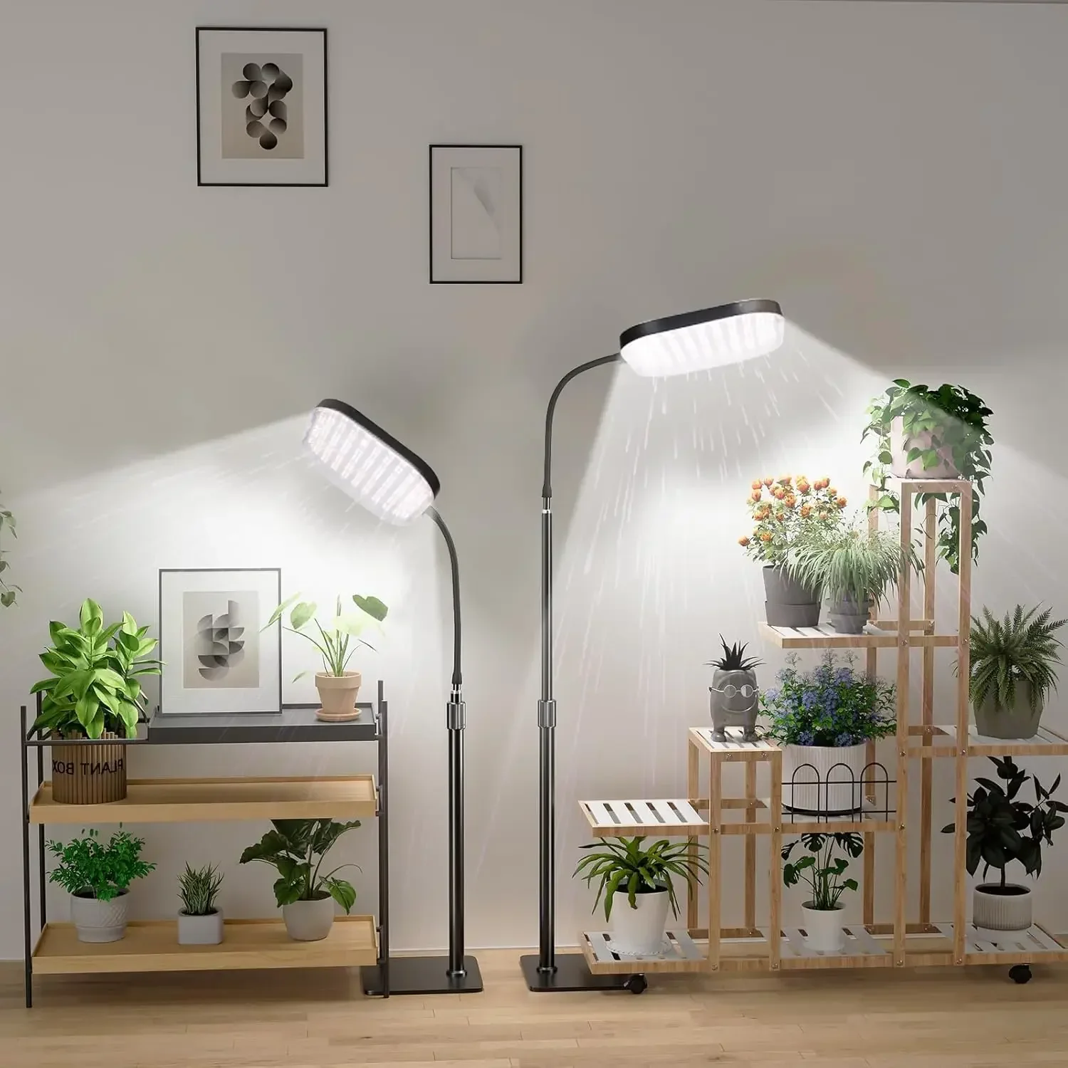 ارتفاع مصباح نمو النبات قابل للتعديل مع حامل الطيف الكامل 4/8/12H مؤقت تلقائي تنمو أضواء للنباتات الداخلية 336 المصابيح الكلمة