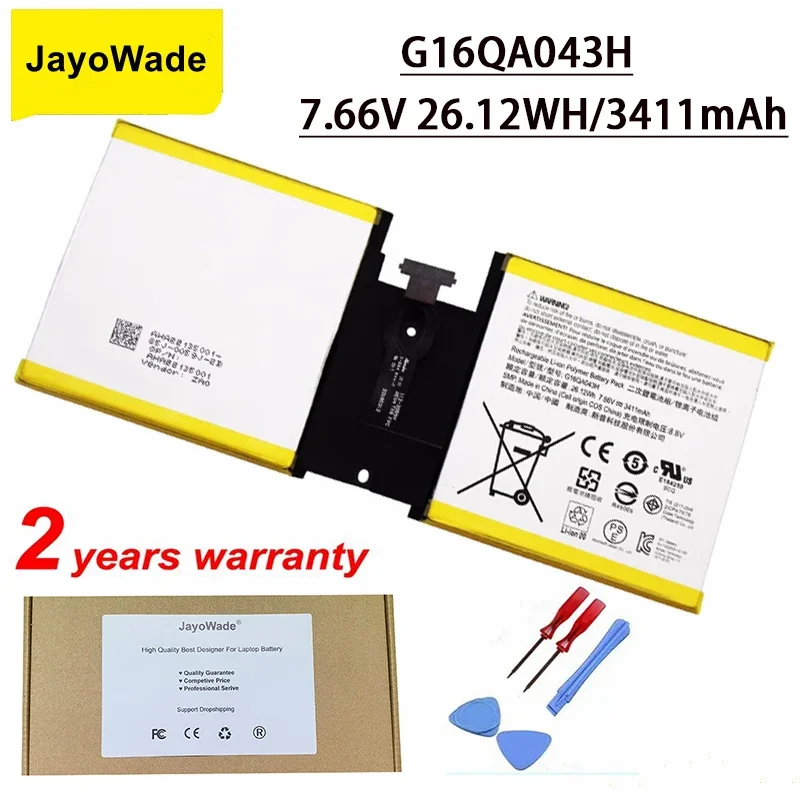 

Умный новый G16QA043H аккумулятор для ноутбука Microsoft Surface Go 1824 4415Y Tablet PC 2ICP4/76 7,66 В аккумулятор для ноутбука G16QA043H