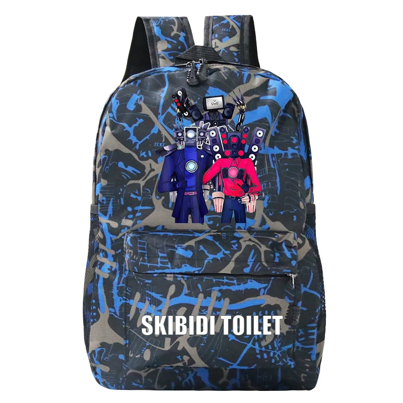 Sac à dos de toilette de jeu Skibidi pour enfants, sacs d'école de dessin animé pour garçons et filles, sac de voyage pour adolescents, sac à dos de sport, cadeaux pour enfants