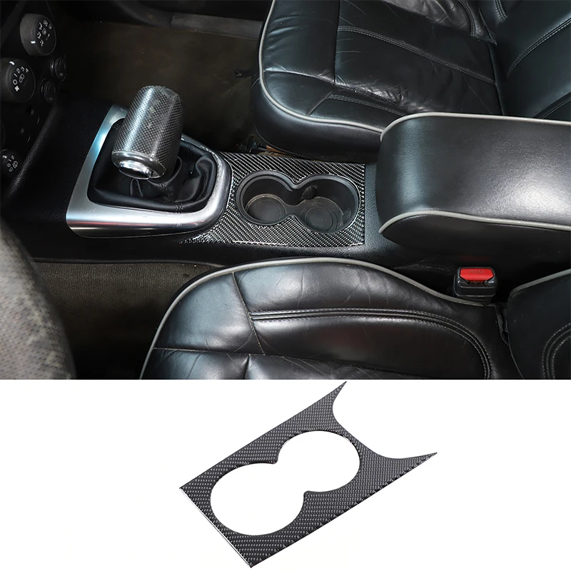 

For Hummer H3 2005-2009 Car Center Control Water Cup Holder Panel Sticker Trim Soft Carbon Fiber Interior Accessories