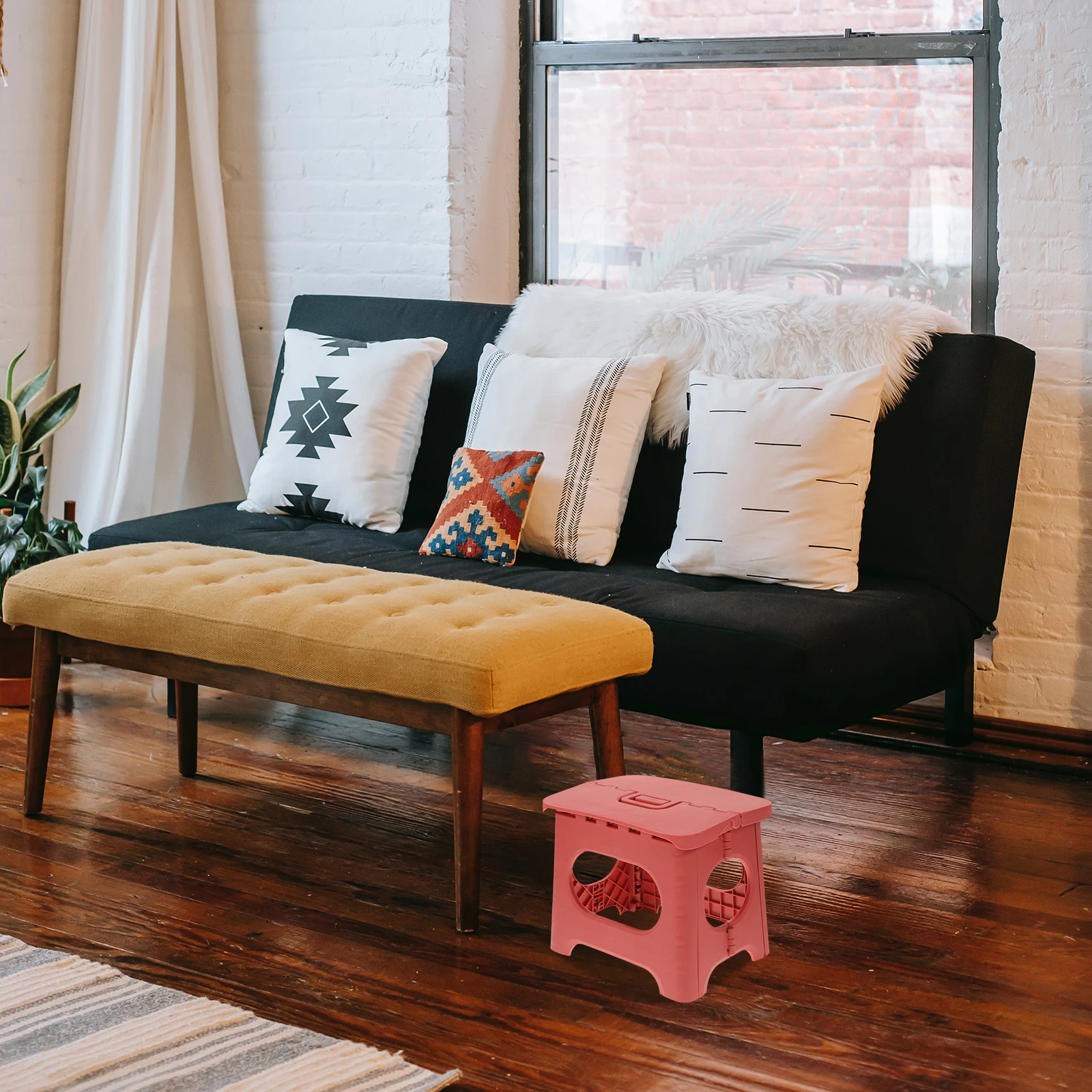 Practical Plastic Folding Stool Outdoor Home Portable Foldable Fishing Lightweight Durable Sturdy Compact Use For Kitchen Garden