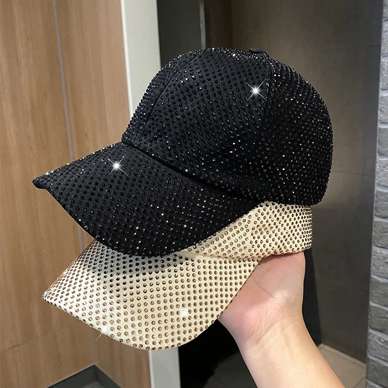 2026 Fashion Designer Net Red Ins Summer Men Women Super Flash Rhinestone Hip-hop Hat Street Kpop Outdoor Sun Hat Baseball Caps