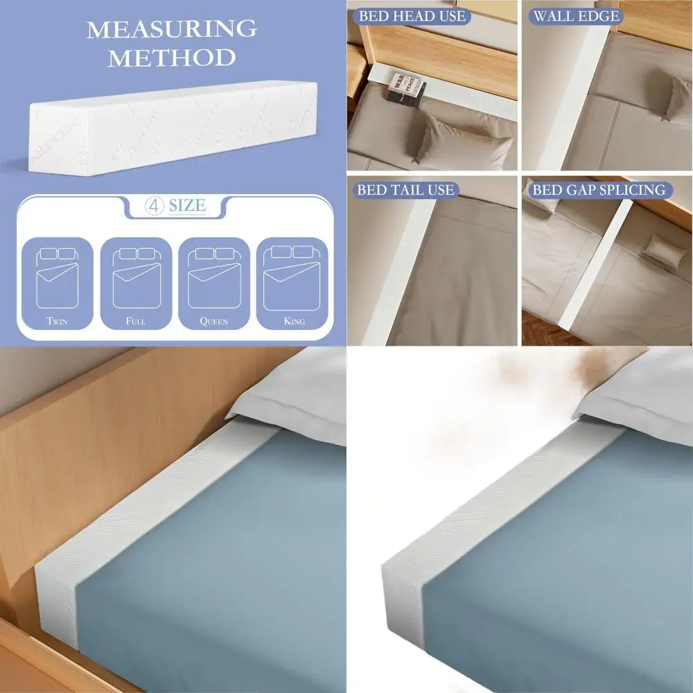 

Наполнитель зазора матраса King Size, 78x4x12, белый наполнитель зазора кровати для швов изголовья и трещин