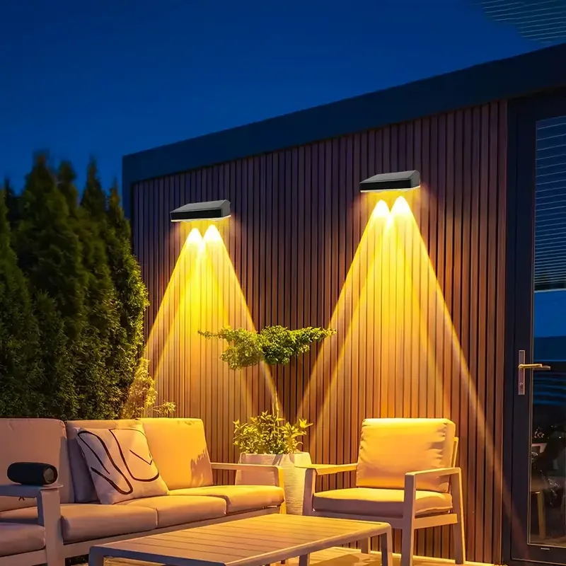 

Солнечные фонари для забора Солнечные настенные светильники Наружные водонепроницаемые автоматические включения/выключения от сумерения до рассвета Солнечные садовые фонари для декора перил двора