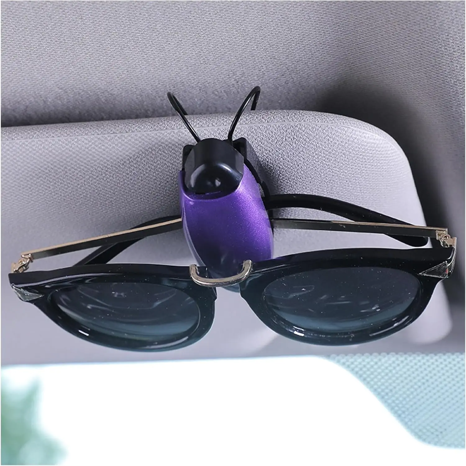 

2 PCS Car Sunglasses Holders, Eyeglasses Glasses Hanger Clip for Car Sun Visor, Sunglasses Mount