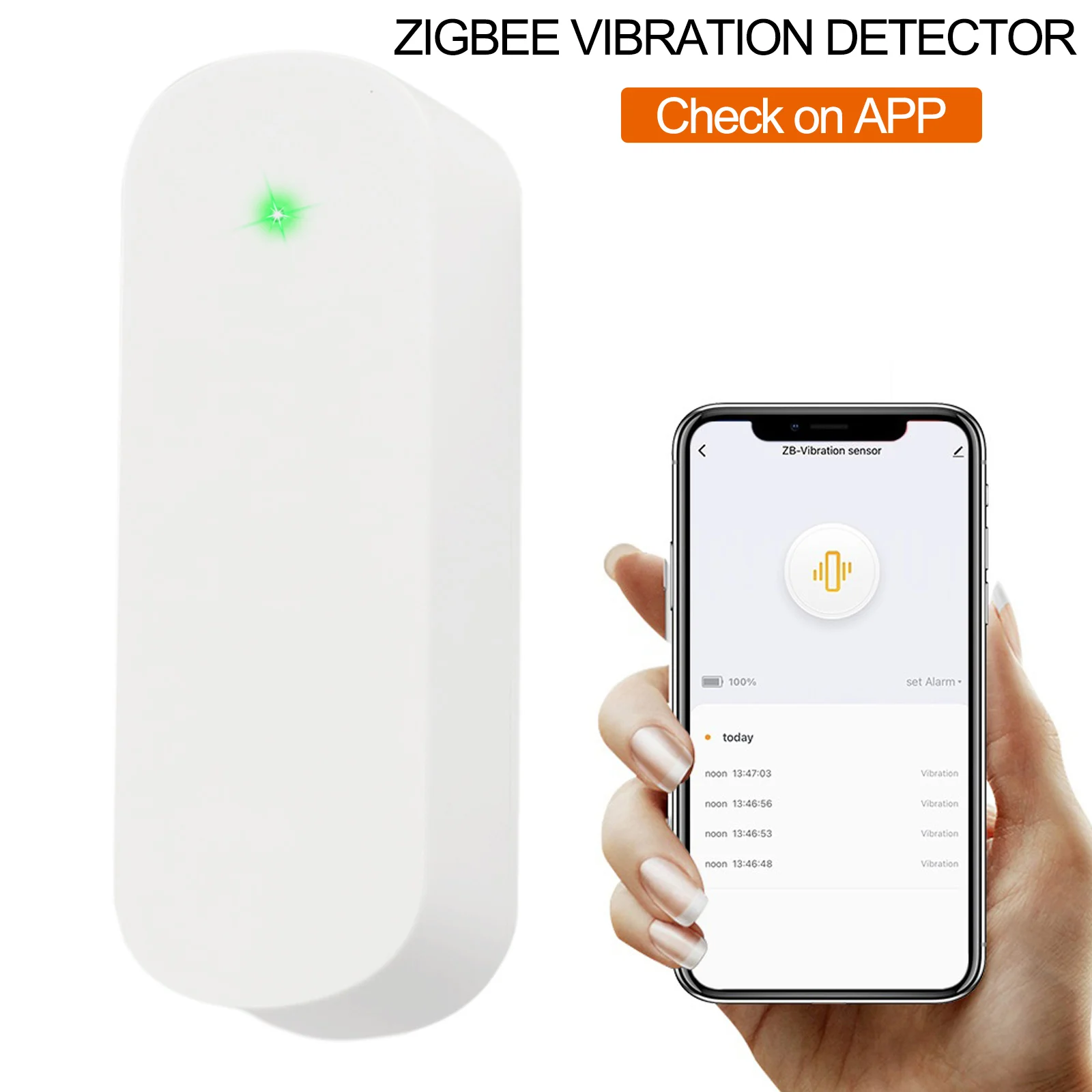 

Real time Alerts Tuya Vibration Sensor Secure Your Home Immediate Notification Door Break in Protection