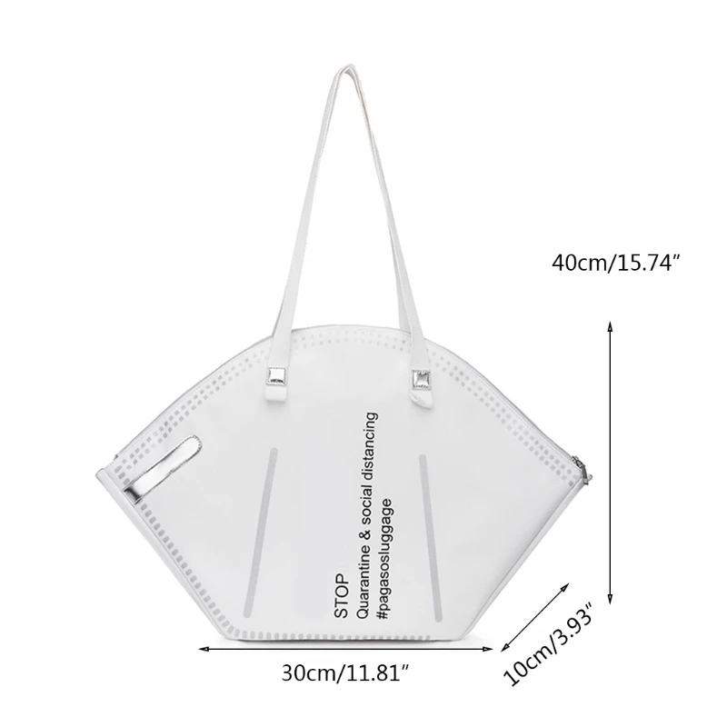 Fashion Women Large Mask Shopping Tote Bag Casual Daily Shoulder Handbag Storage