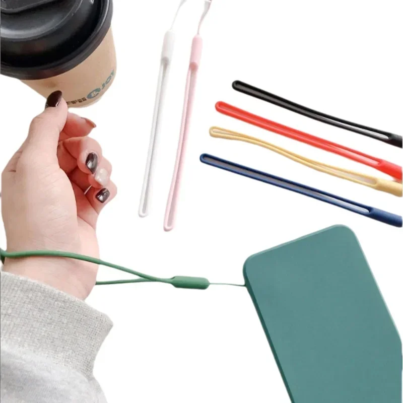 

5/1PCS Silicone Wrist Straps Phone Strap Portable Hand Wrist Lanyard Chain ID Card Keys Cord Keychain for Samsung Xiaomi Huawei