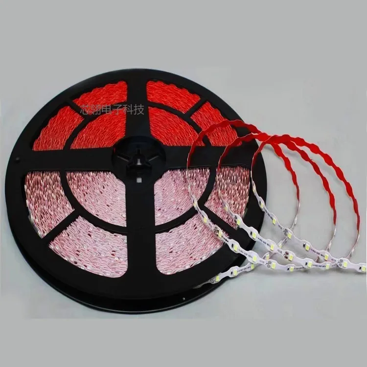 S-shaped light strip, high-brightness white 2835 LED outdoor waterproof self-adhesive soft light strip, 12V light source