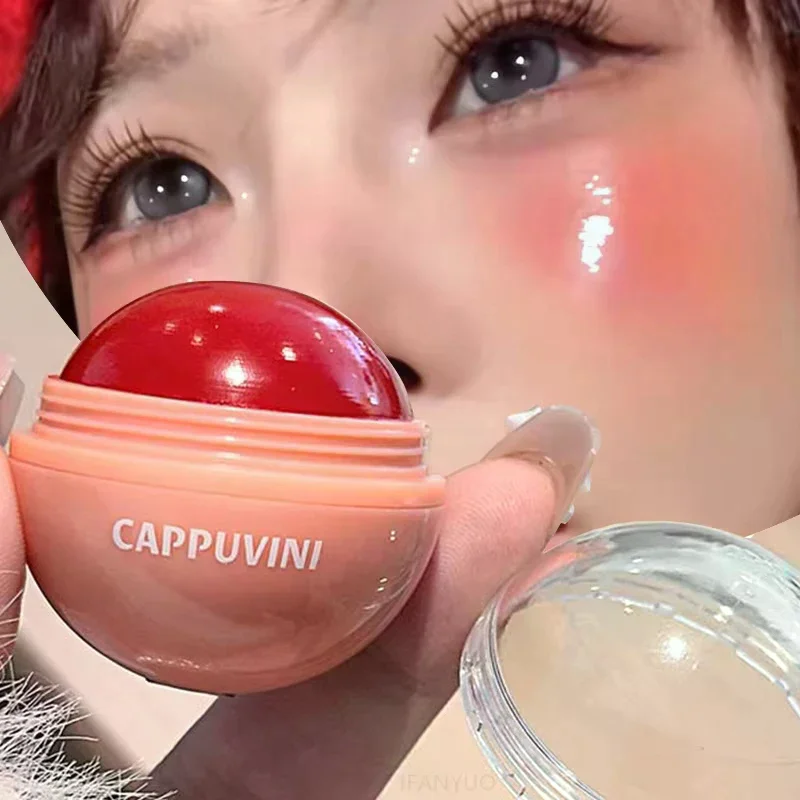 Cappuvini Juice Blush Ball Water Light Blusher Brightening Face Easy Color Multi-Use Blush Makeup Suitable For Lips And Cheeks