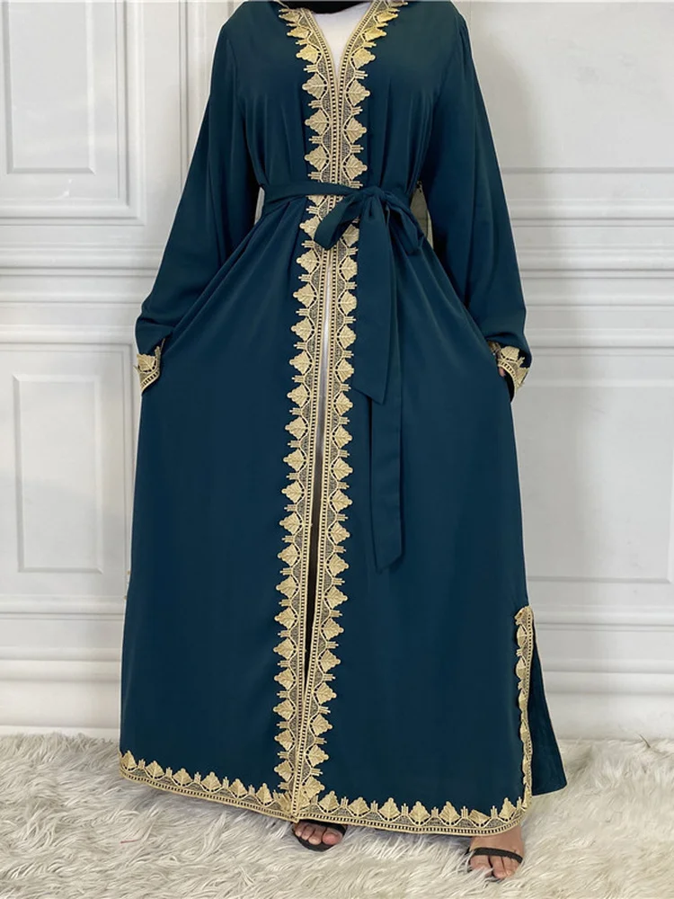 

Ramadan Elegant Prayer Muslim Open Abaya Women Dress Dubai Turkey Islam Long Dress Kaftans Dresses Robe Longue Femme Vestidos