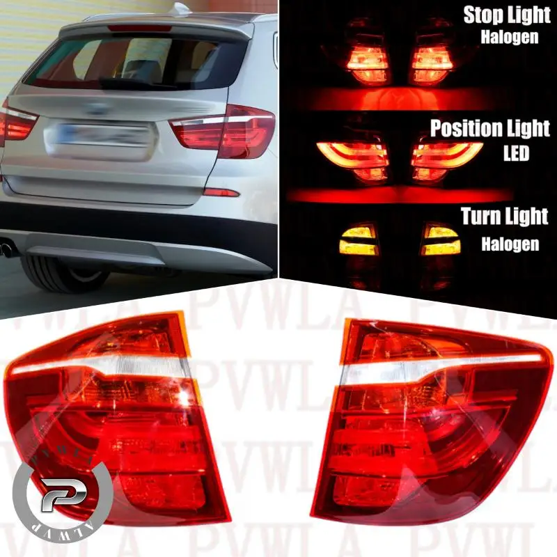 Outer Side Taillights For BMW X3 F25 2011 2012 2013 2014 2015 2016 Rear Brake Lamp Tail Lamp 63217220241 63217220242