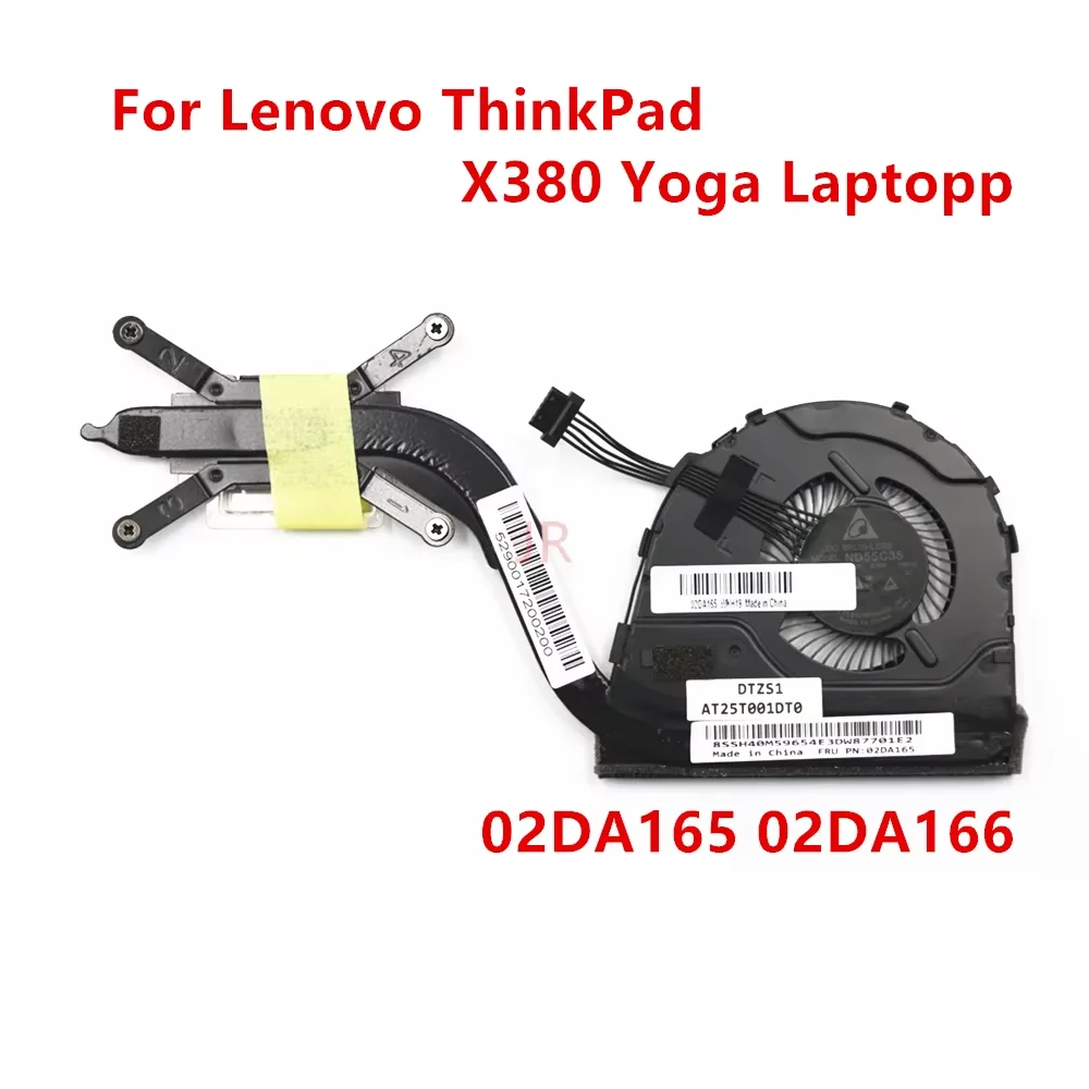 New Original CPU Cooling Cooler Fan Heatsink for Lenovo ThinkPad X380 Yoga Laptopp FRU 02DA165 02DA166