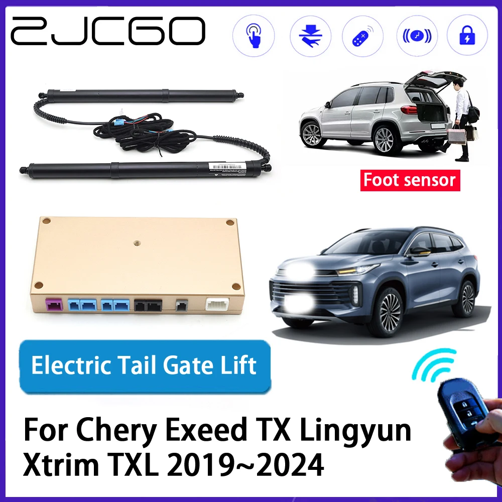 

ZJCGO Car Auto Trunk intelligent Electric Tail Gate Lift Automatic Tailgate for Chery Exeed TX Lingyun Xtrim TXL 2019~2024