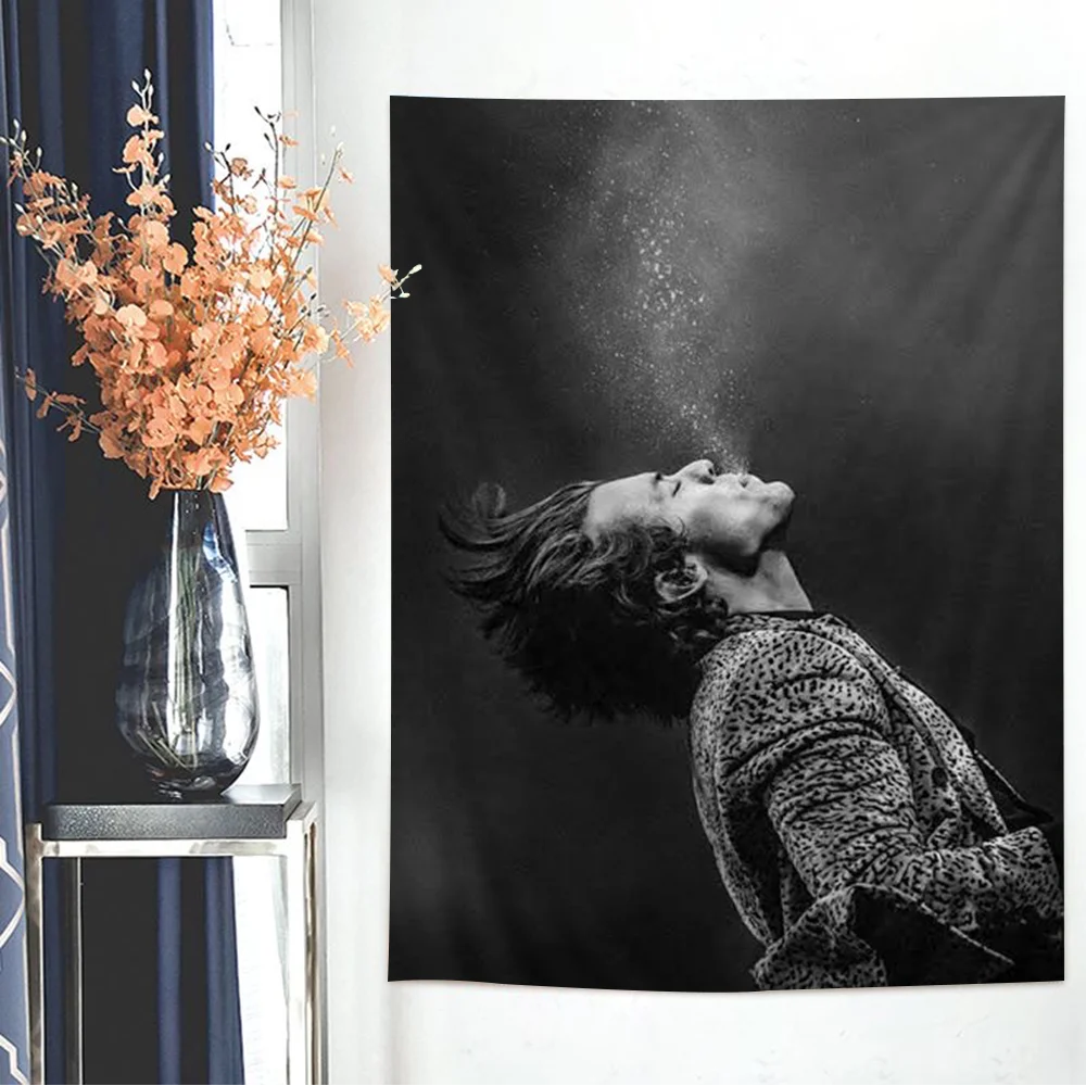 Singer H-Harry Music Styles Hanging Bohemian Tapestry Bohemian Wall Tapestries Mandala Kawaii Room Decor