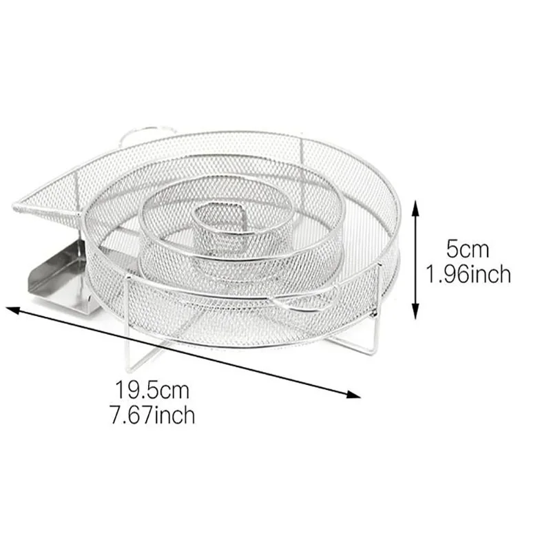 Steel Smoking Basket Bacon Cold Smoker Grill Net