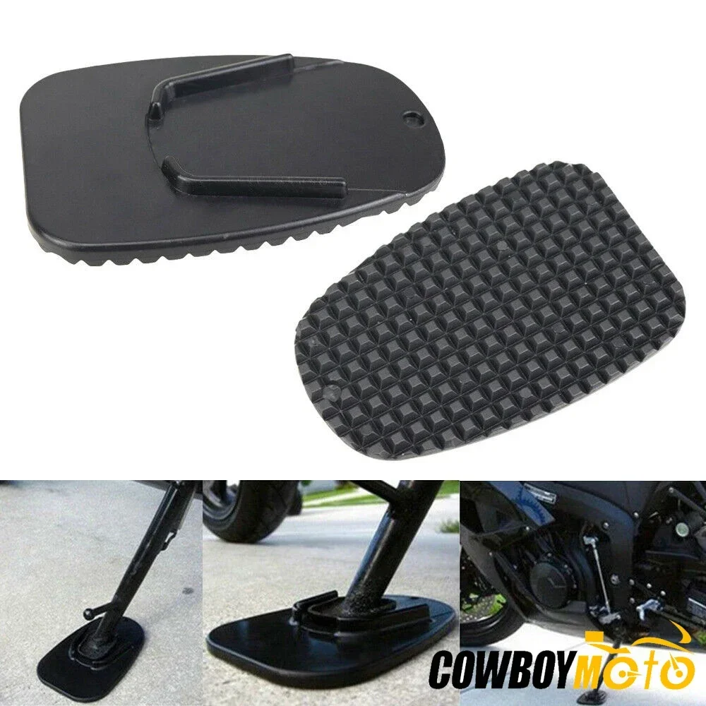 Motorcycle Bikes Kickstand Foot Side Stand Extension Pad Support Plate Universal Motorbike Accessories For Harley Honda Suzuki