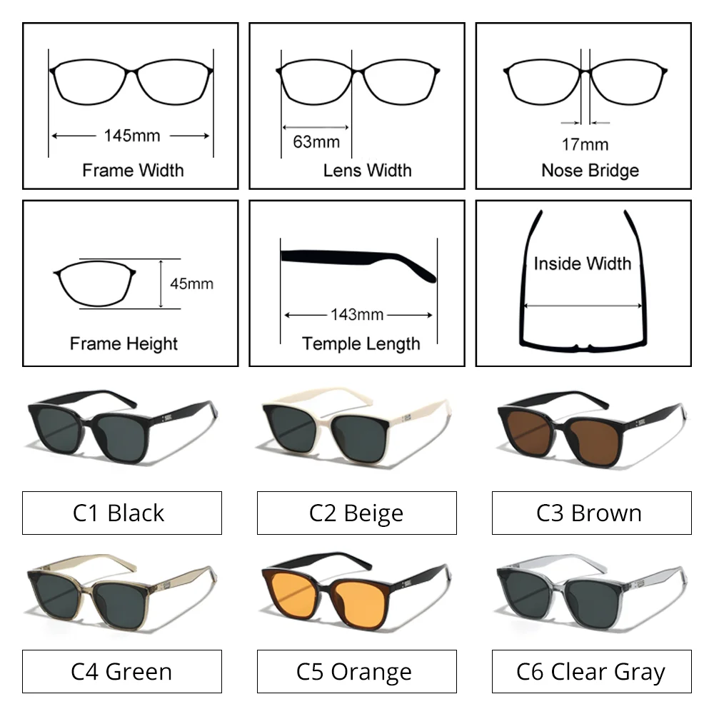 GM كوريا مربع النظارات الشمسية النساء الرجال بسيط العلامة التجارية مصمم UV400 نظارات شمسية الإناث الرجعية Cateye ظلال 2025 جديد #3