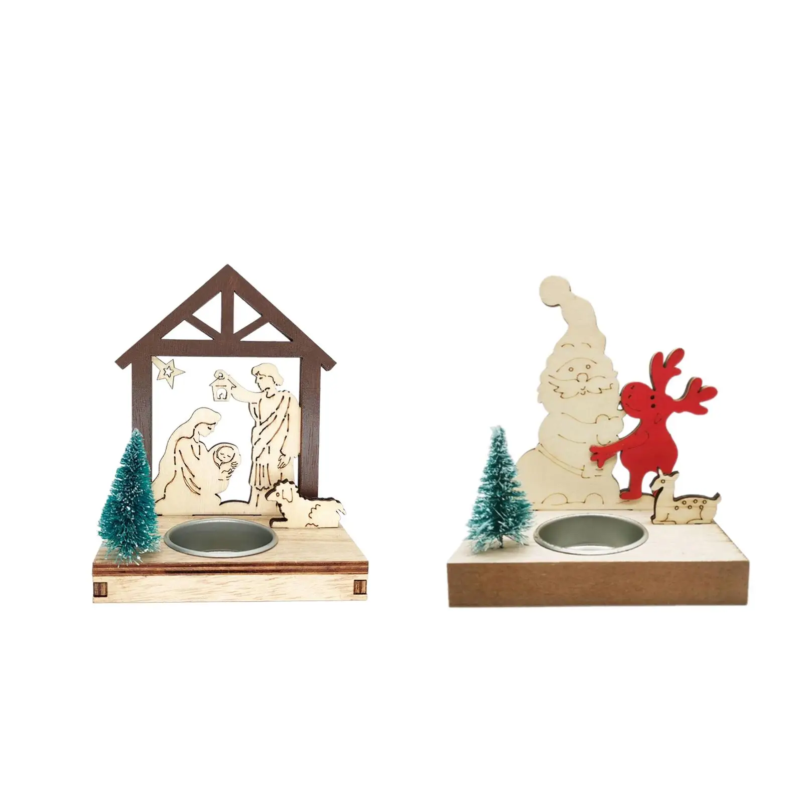 Christmas Nativity Advent Candle Holder Multipurpose for Xmas Party Supplies Traditional Xmas Decoration
