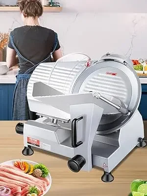 Commercial Meat Slicer, 10 inch Electric Food Slicer, Frozen Meat Deli Slicer, Premium Chromium-plate