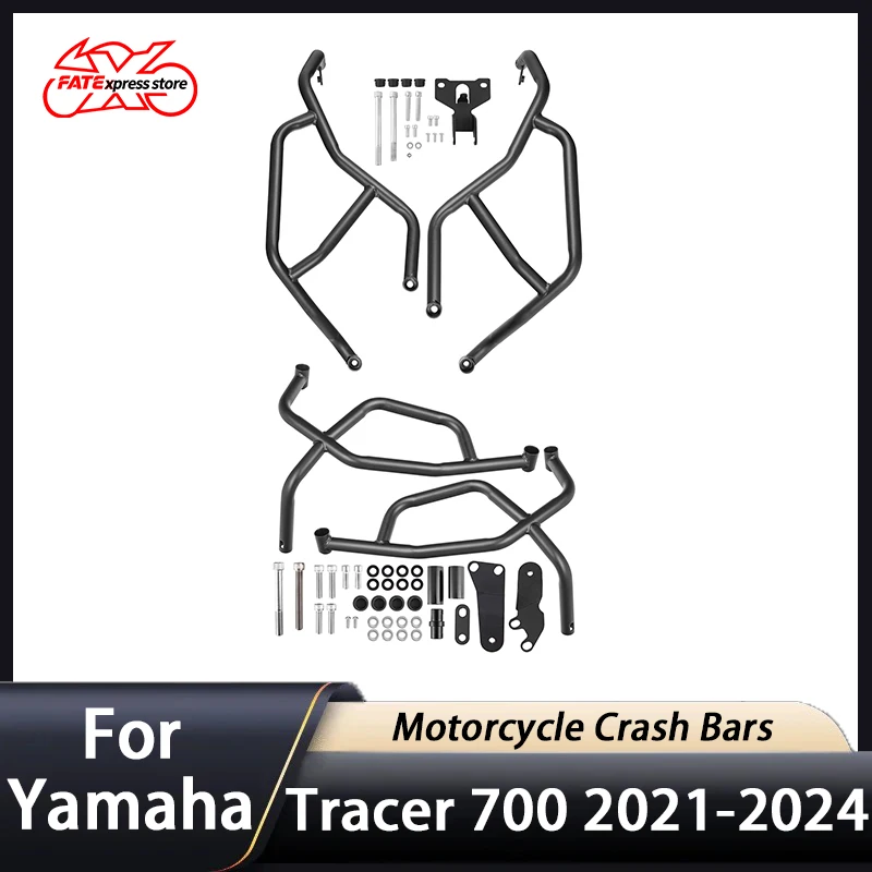

For Yamaha Tracer 700 tracer700 2021-2024 Motorcycle Engine Guard Crash Bar Highway Bumper Frame Stung Cage