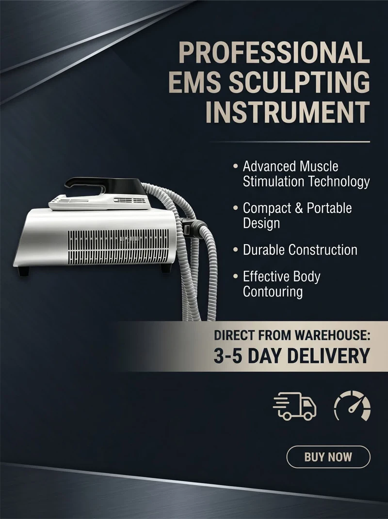 Portable HIEMT EMS Muscle Building Machine 6500W Dual Handles Body Sculptor Non Invasive Body Shaping Equipment for Abdomen Buttocks Arms Legs