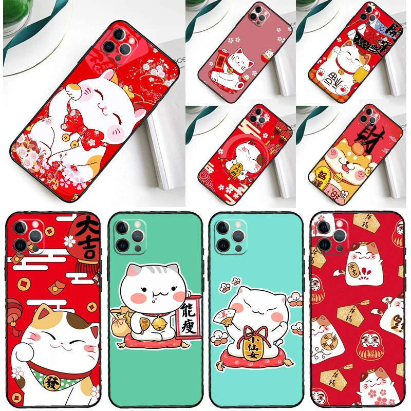 China cute lucky cat For Samsung Galaxy A52 A22 A32 A54 A34 A14 A55 A35 A15 A53 A33 A13 A05 A06 A16 Phone Case
