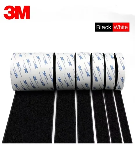 3M 9448A Negro autoadhesivo de doble cara 3m 16-100mm fuerte sin rastro resistente a altas temperaturas cinta de sujeción de gancho y bucle