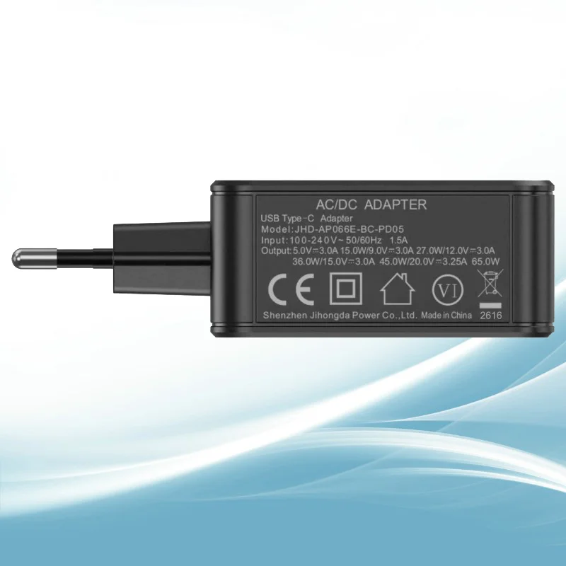 5V 3A/9V 3A/12V 3A/15V 3A/20V 3.25A 65W AC/DC Adapter USB-C Port Fast Charging Head For 65W Type-C Smartphone/Tablet/Laptop view 6