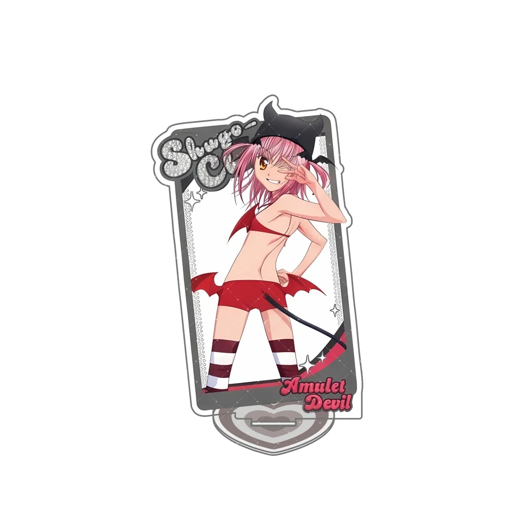 Anime Shugo Chara! Mini Acrylic Stand keychain 15cm Amu Hinamori Cute Statue Rima Mashiro Cute Figure Desk Ornamnts Dia