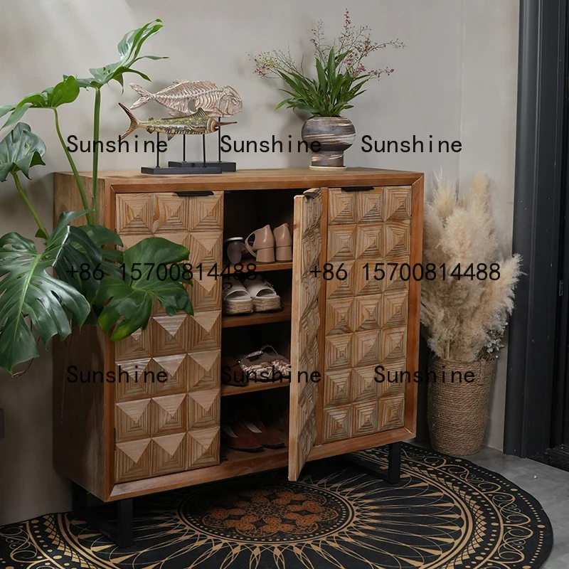 

Импортированный четырехдверный шкаф для обуви в скандинавском стиле с тихим ветром, шкафчик для хранения в гостиной, домашняя дверь