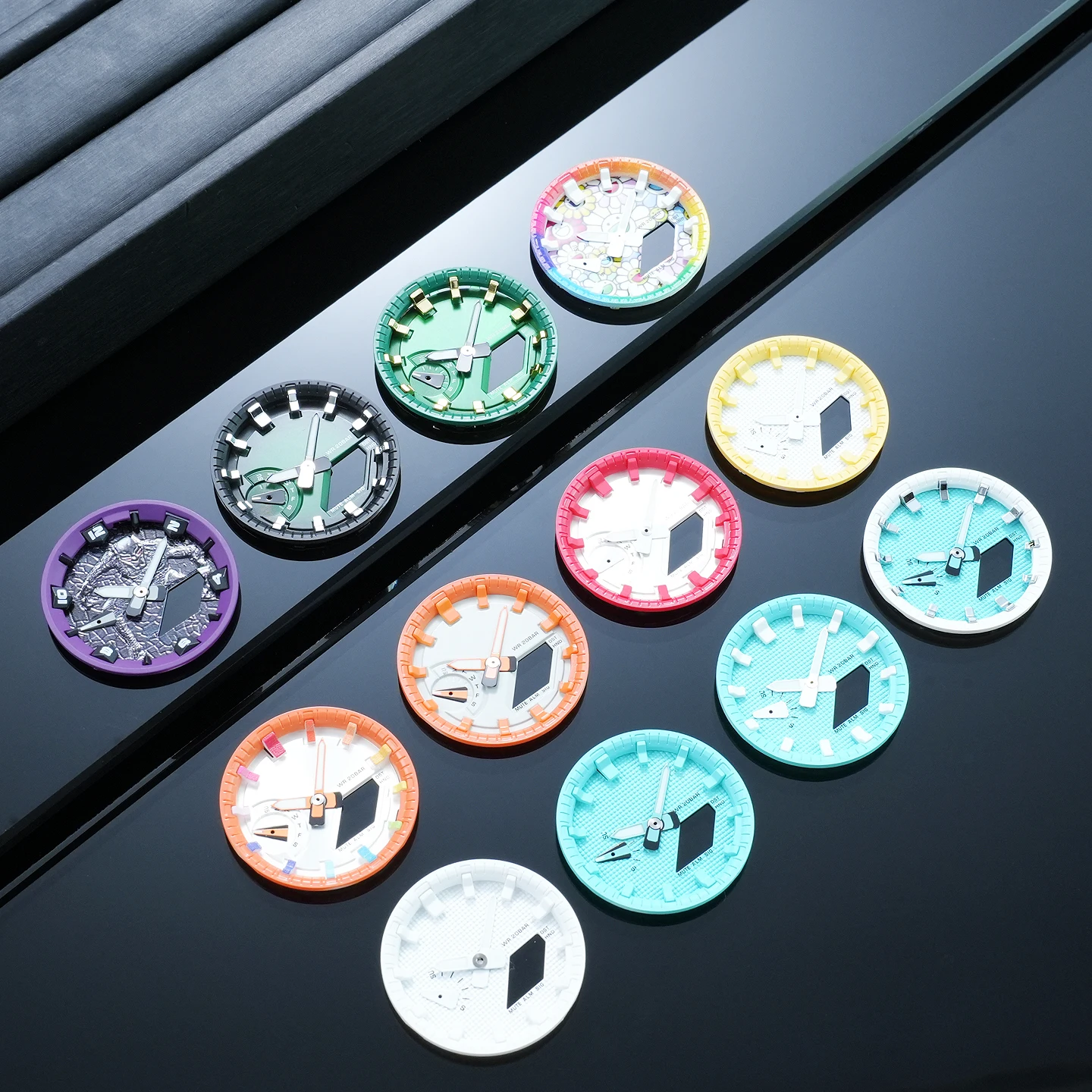 

GA2100 GA-2110 DIY Luminous Mod Kit For Casio G-shock GA-2100 GA-B2100 Complete Metal Dial Index Ring Set with Bezel Hour Marker