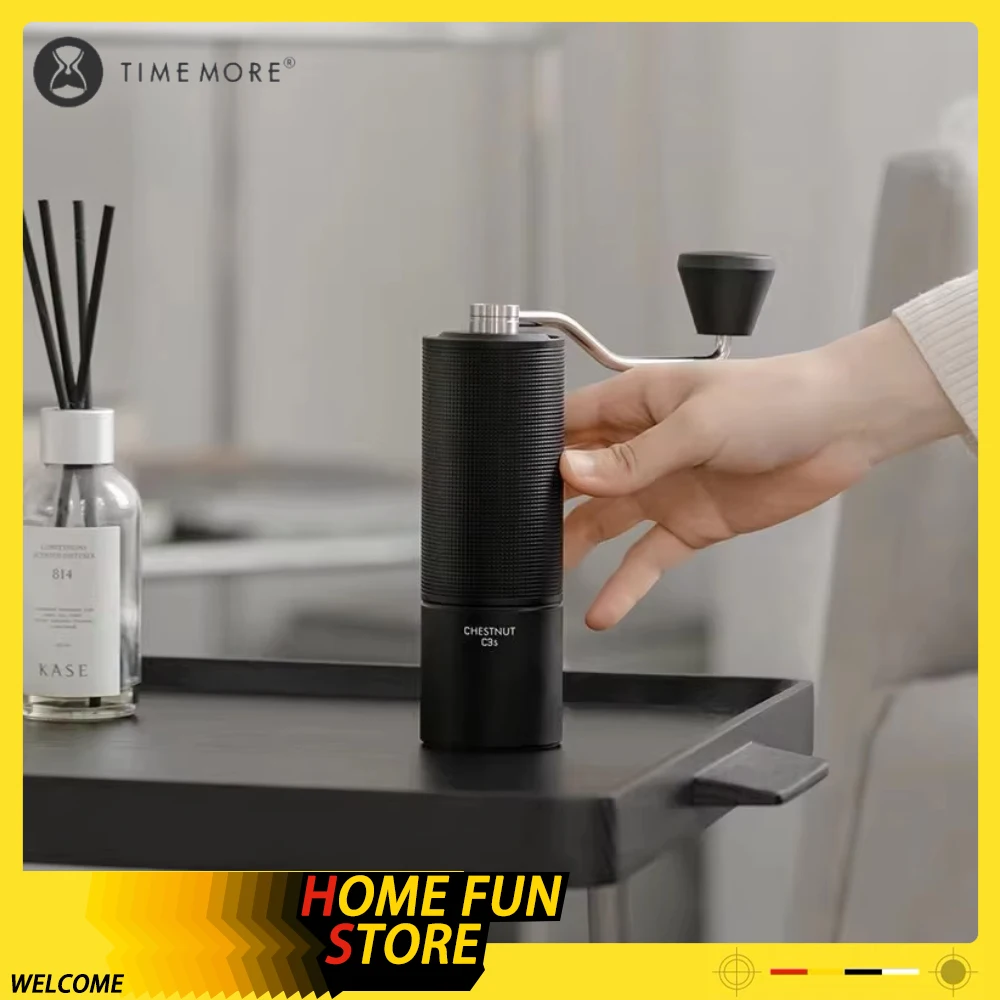 Timemore Chestnut C3s Series Manual Coffee Grinder Metal External Adjustment Stainless Steel Conical Burr Customized Grinder