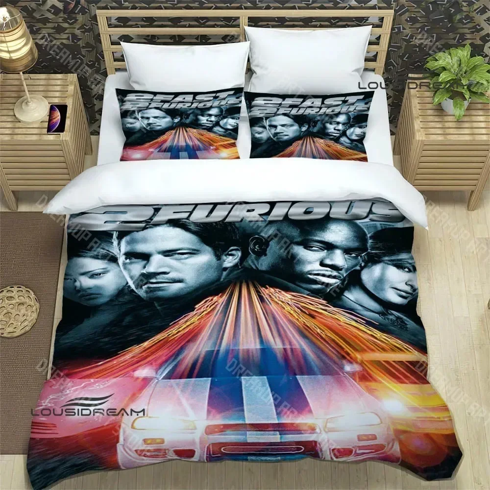 Exquisite 3D Print Fast & Furious Printed Bedding Sets Exquisite Bed Supplies Set Duvet Cover Bed Comforter Set Bedding Set Luxu