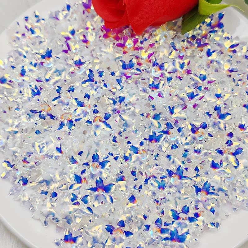 300/600 Stück atemberaubende Acryl-3D-Blumenperlen in AB-Farbe, geeignet für DIY-Schmuck, Kleidung und Accessoires. – Detail 5