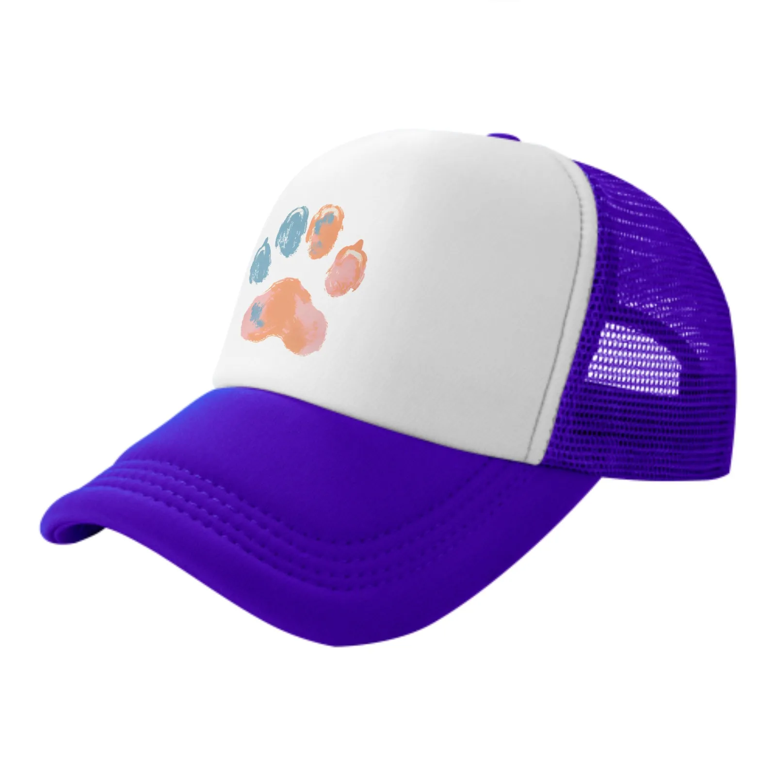 Cat Paw Print Spring Summer Leisure Sports Daily Sun Hat Fishing Outdoor Men's and Women's Truck Caps Fashion Casquette