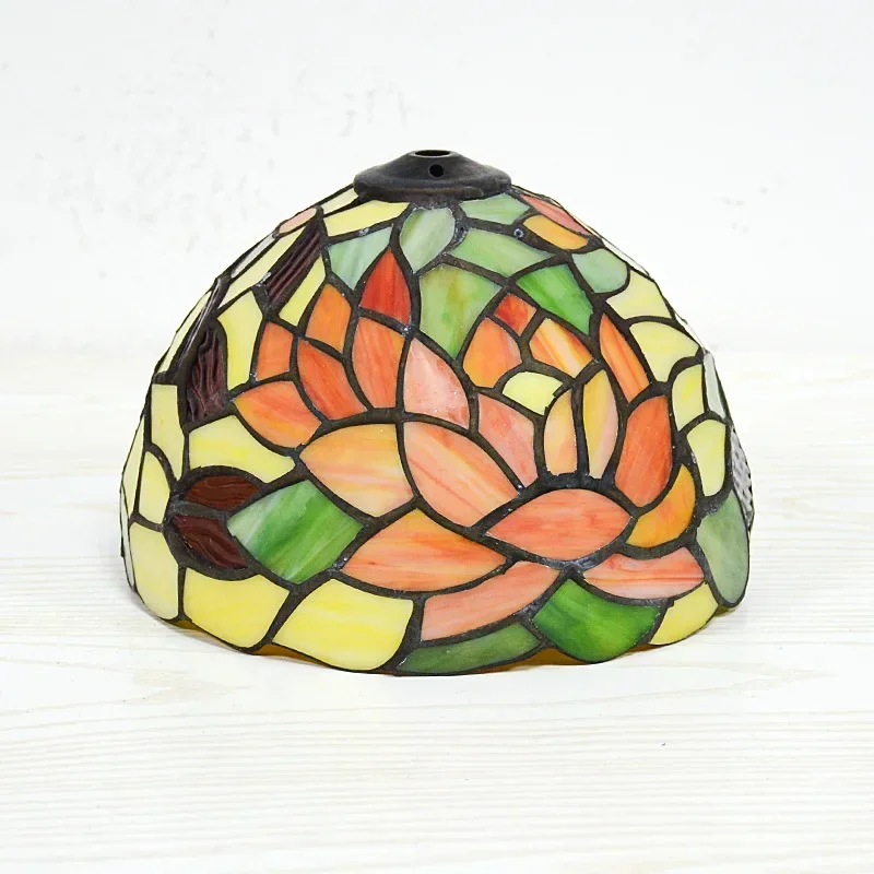 20cm(8 Inch) Tiffany Style Stained Glass Lampshade for Ceiling Pendant Chandelier Replacement Lighting Accessories