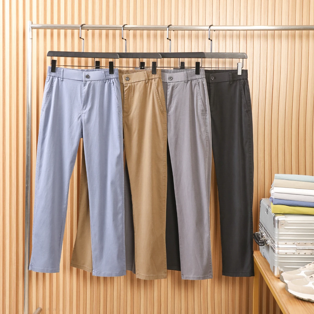 

Linen Blend Casual Pants Men's Smooth Breathable Pure Color Summer New Sle Straight Leg Comfortable Faion Urban Sle