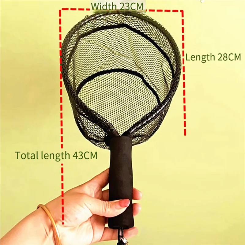 ONGE شبكة صيد السمك اليدوية معدات الصيد أدوات الصيد في الهواء الطلق شبكة صيد السمك الآمنة لالتقاط الأسماك باللون الأحمر #6