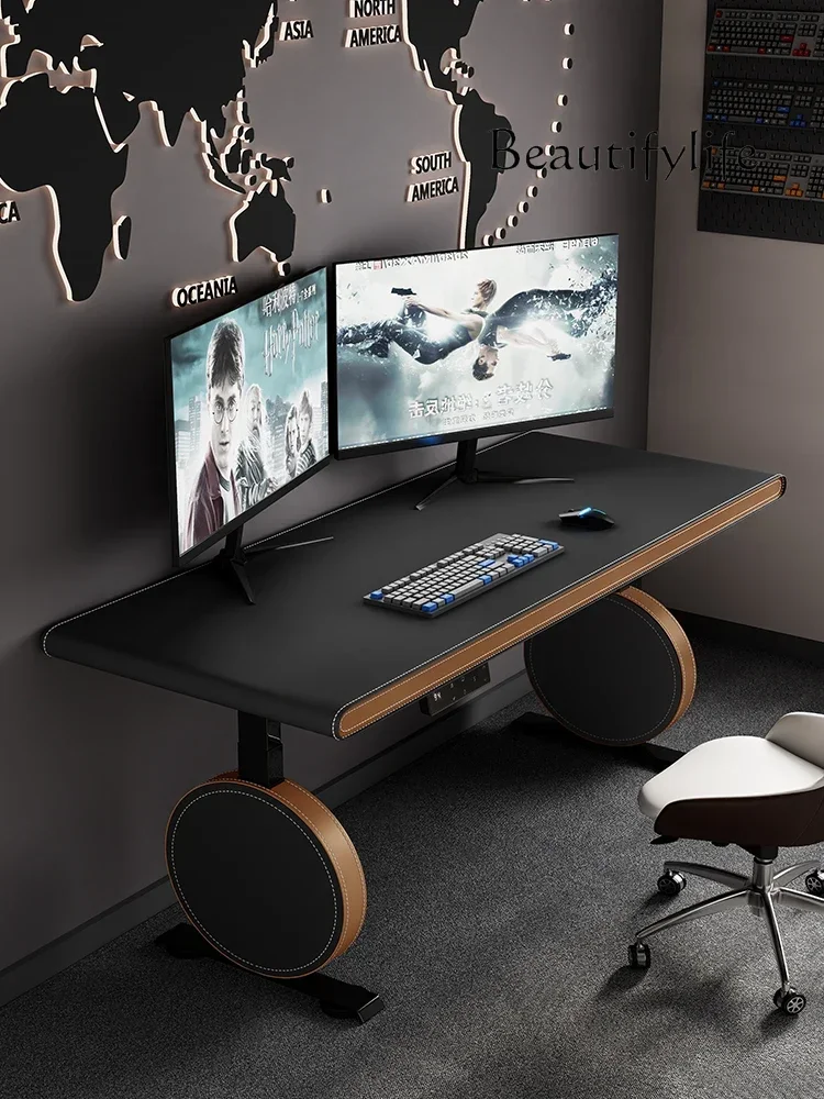 FKNew Electric Lifting Table Desktop Computer Table Workbench Intelligent Standing Office E-sports Table