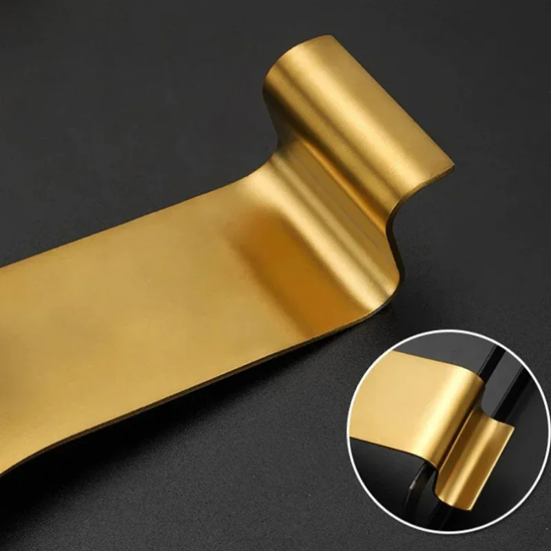 1 قطعة شكل السمكة الفولاذ المقاوم للصدأ ملعقة الراحة سميكة الفولاذ المقاوم للصدأ بوفيه كليب صينية فندق مطعم أواني المطبخ حامل #6