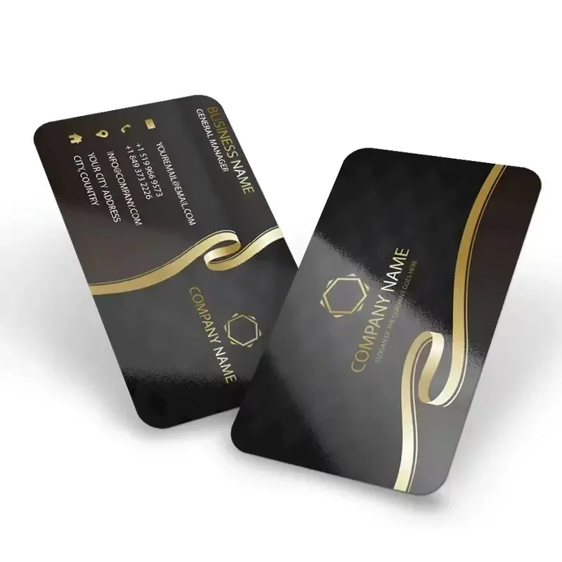 Kartu Nama PVC Kustom Tahan Air, Desain Personal, Sudut Bulat |   Kartu yang Sesuai dengan Finishing Glossy/Matte/Frosted