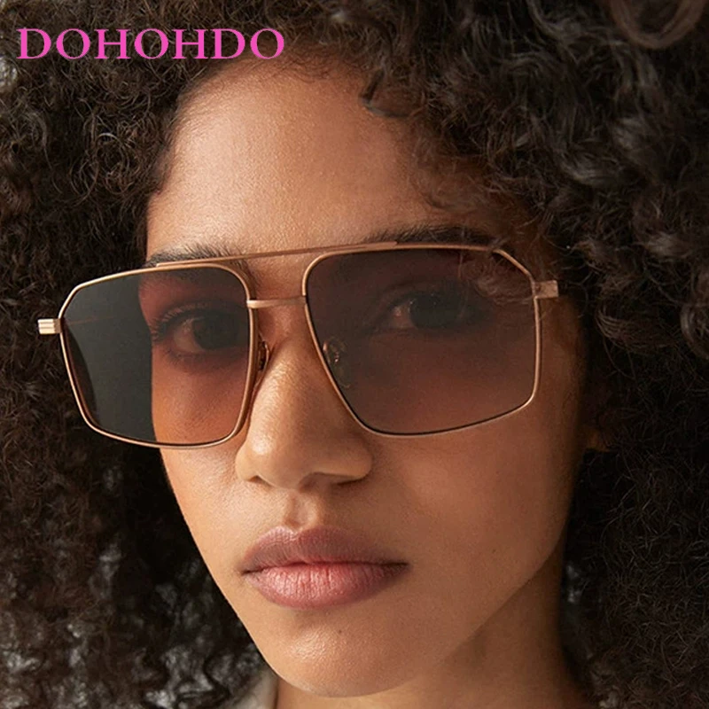 

Fashion Vintage Big Frame Pilot Sunglasses Women 2025 Luxury Brand Metal Frame Eyewear Outdoor Sun Glasses Shade UV400 Lentes