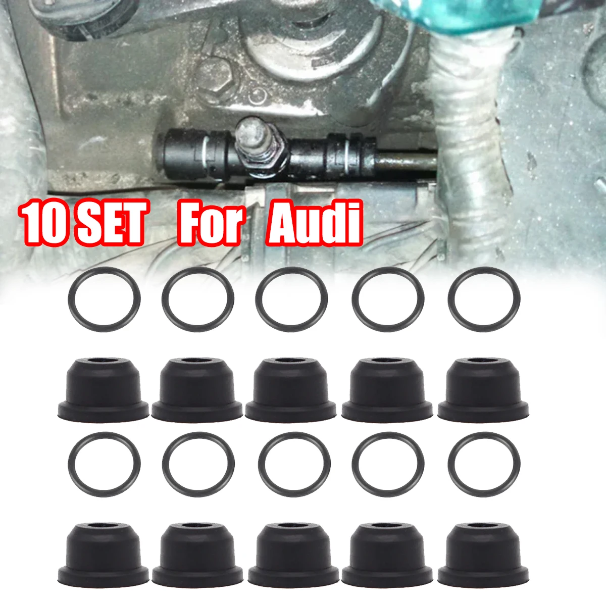 For Audi A1 8X 2014-2018 A3 8V A6 C7 Q2 GA Q3 8U TT Car Clutch Slave Master Cylinder Pipe Seal Repair Set 02F141143A 1K0798741